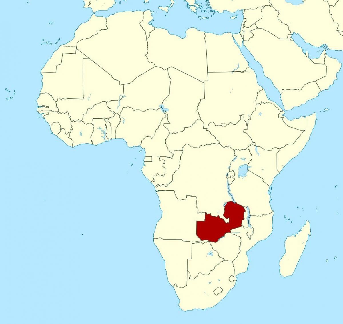 Térkép Zambia hely a világon