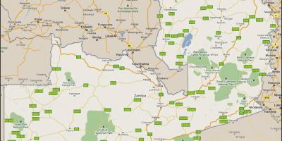 Térkép részletes Zambia