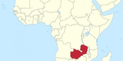 Afrika térkép mutatja, Zambia